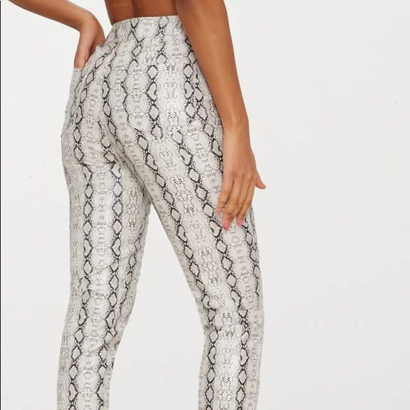 PRETTYLITTLETHING PLT Python Faux Leather Trouser - Picture 5 of 10